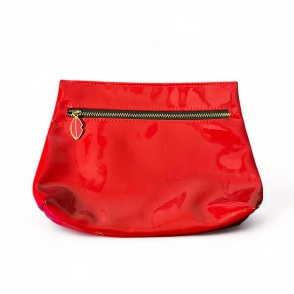 2PC Beauty Bundle (YSL Logo Zip Pouch & Holiday Hair Claw Clip) ❤️🎄 - Picture 2 of 9